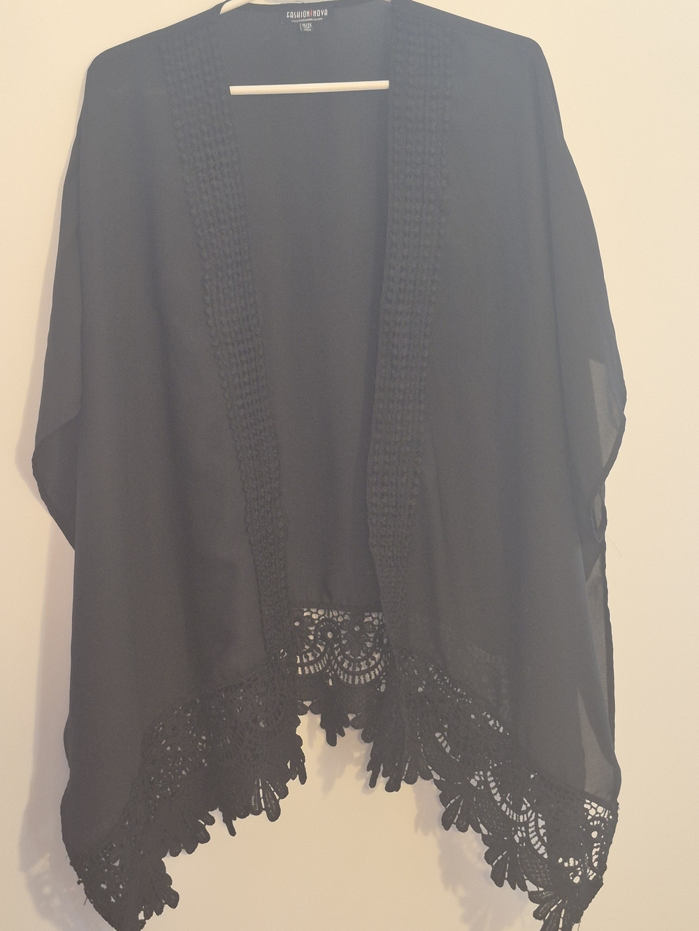 Beautiful Black Kimono 1x-2x